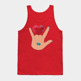 I Love You Sign Language Tank Top